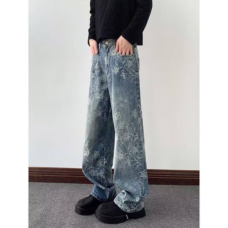 Girls' Jeans 2025 New Children's Pants Summer Thin Stylish Fashionable Little Girl Wide-Leg Pants Summer Long Pants