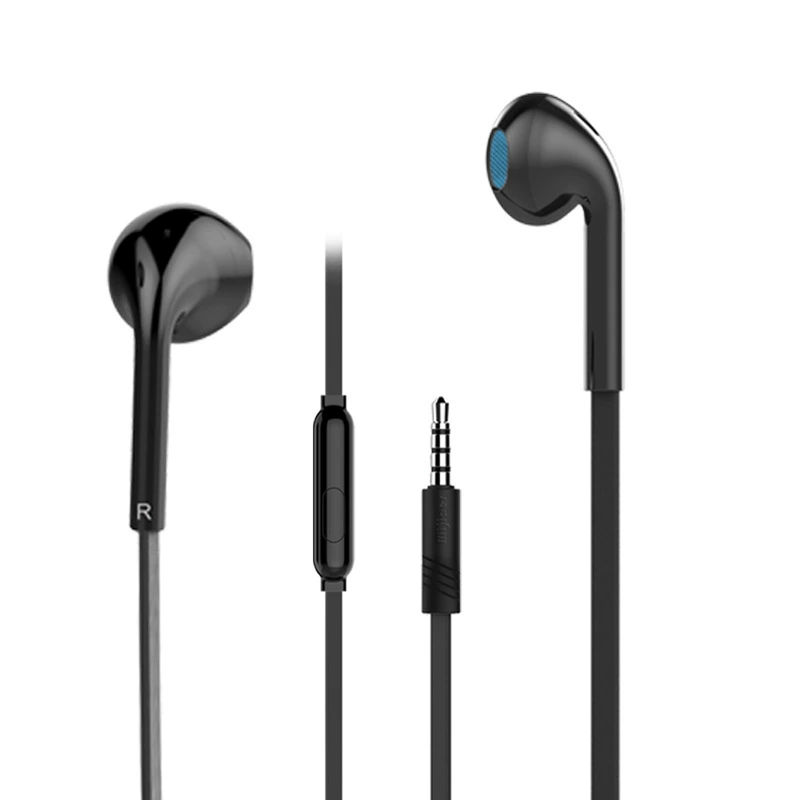 Lanston IN5 Wired Stereo Earbuds — глубокий бас, звонок HD, белый/черный