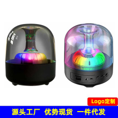 新しい色ガラスクリスタルカラフルな RGB ライトワイヤレス Bluetooth ステレオサブウーファークリエイティブギフトスピーカーお土産ギフト