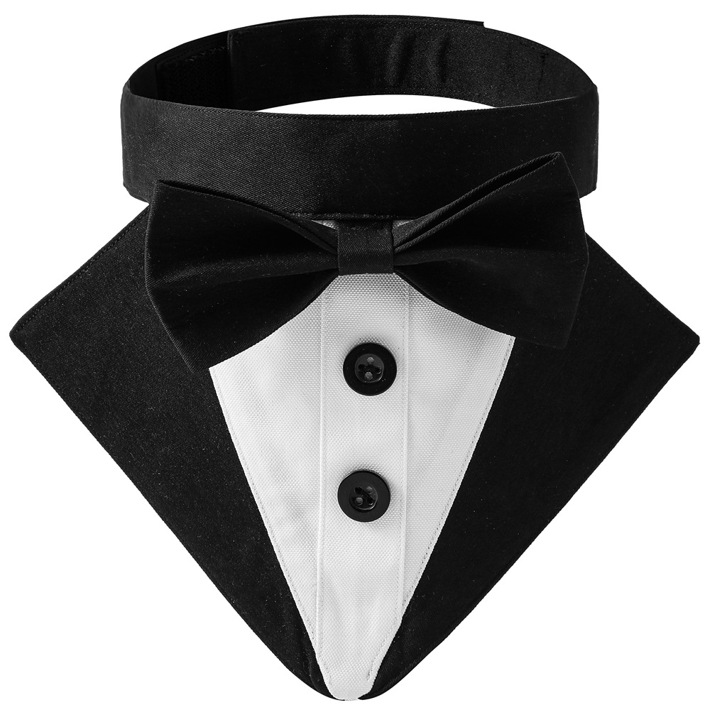 El fabricante TANPOPO tiene un amplio stock de nuevos trajes para mascotas de caballero británico transfronterizos y bandanas para bodas.