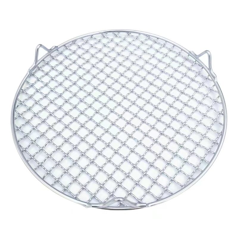 304 acero inoxidable parrilla de rejilla de horno electromagnético parrilla de rejilla redonda pie de rejilla gruesa carne asada salmado rejilla de drenaje