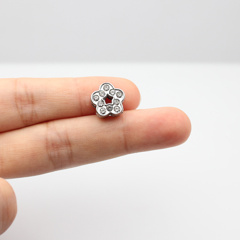 8 ミリメートルクロームダイヤモンド表面ベルトハートハート型携帯電話チェーンナンバープレートキーホルダージュエリーアクセサリーベルト