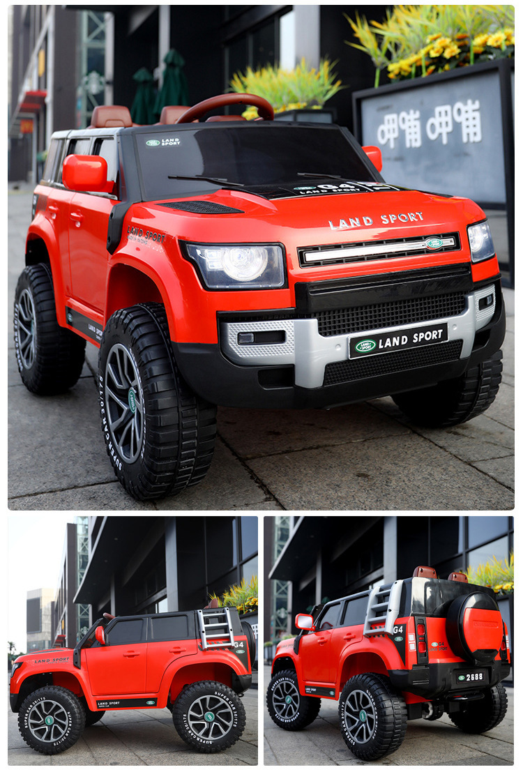 Coche eléctrico para niños vehículo todoterreno grande con tracción en las cuatro ruedas con control remoto coche de juguete para niños portátil