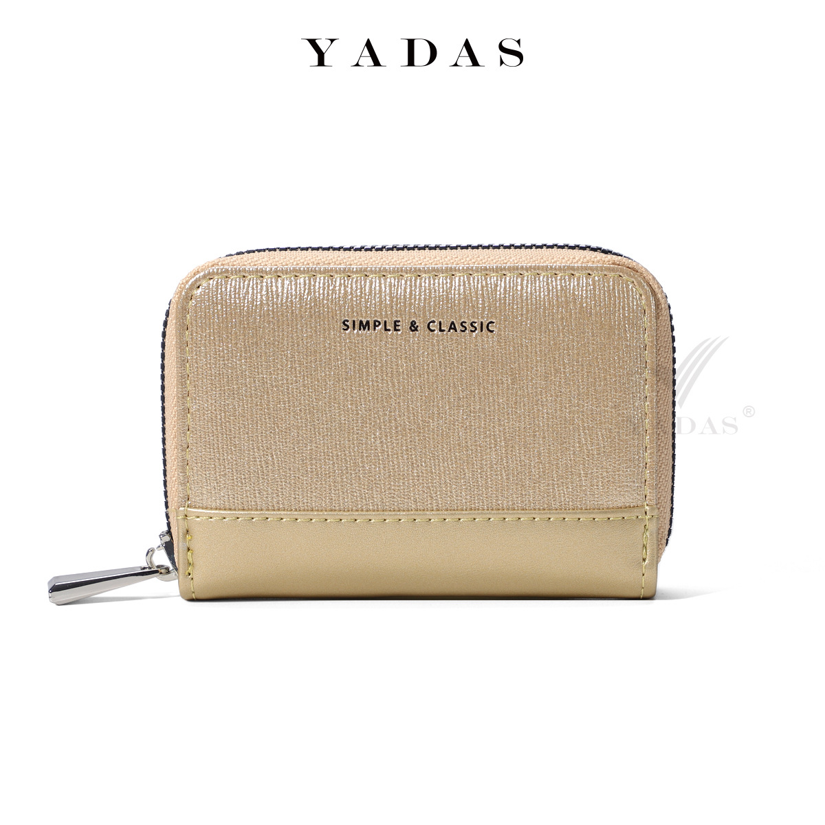 YADAS nueva cremallera mini perla brillante explosión de color sólido multi-cartón órgano de mujer PU bolsa de tarjetas al por mayor