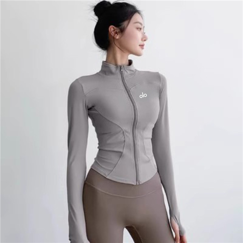 美国ALO速干瑜伽yoga外套女修身显瘦户外运动跑步健身长袖防晒衣|undefined