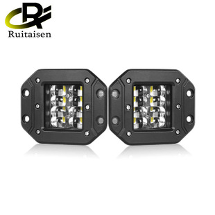 5 inch 24W 6D lens LED small square light off-road vehicle modified front and rear bumper gantry embedded spotlight