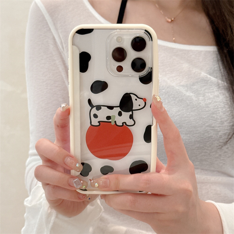 New Spotted Apple Puppy Suitable for Huawei Mate70Pro/Mate60 Mobile Phone Case Holder Pura70 Soft Shell