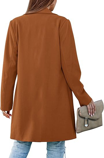 Damen Wollmantel Für Herbst Und Winter Cardigan Mit Einem Knopf_voghion.com