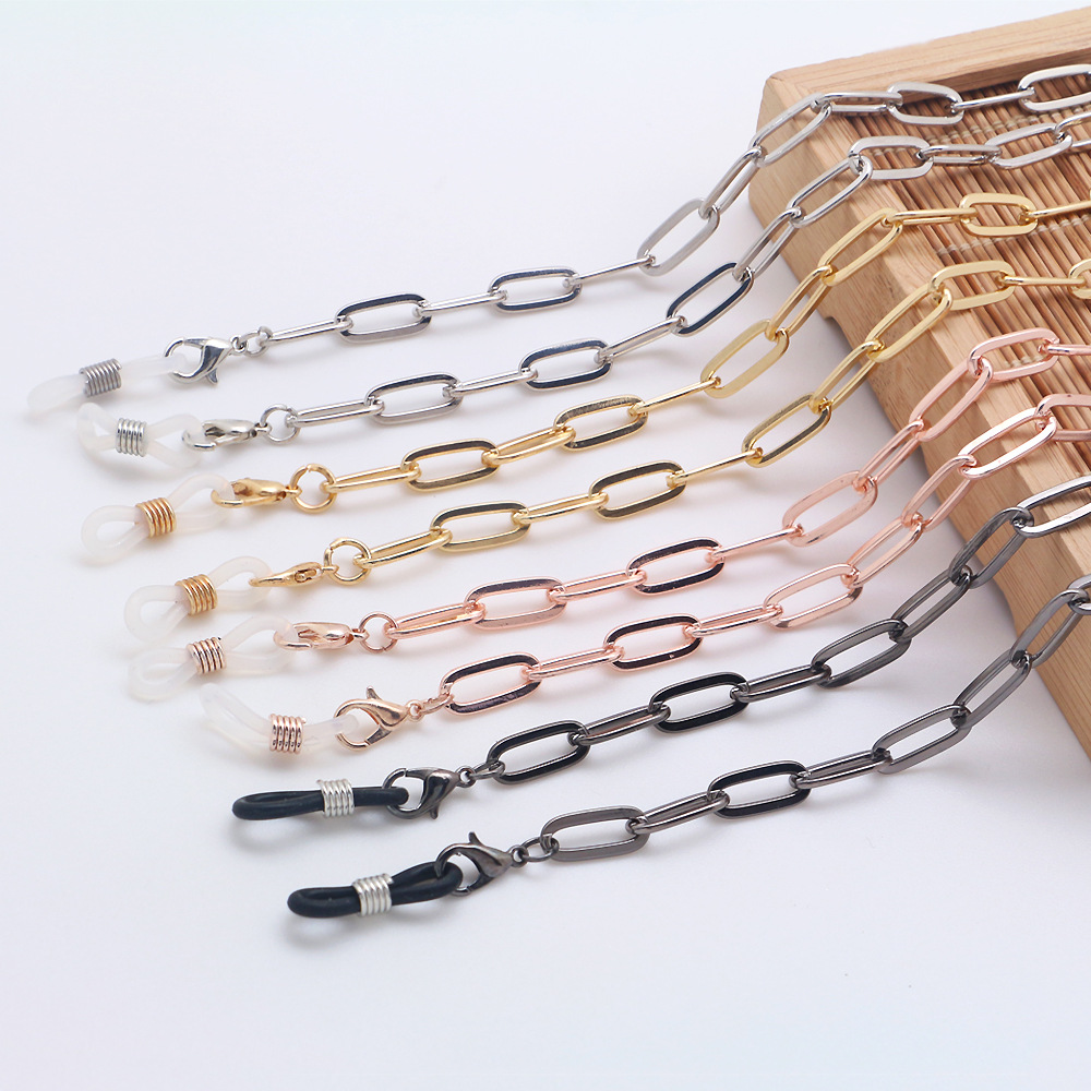 Metal paperclip glasses chain gold hangi...