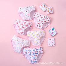 碎花全棉外贸儿童内裤100%棉跨境小童三角裤女孩亚马逊爆款内裤女