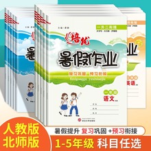 2024人教版一二三四五六年级小学生语文数学暑假作业本批发练习册