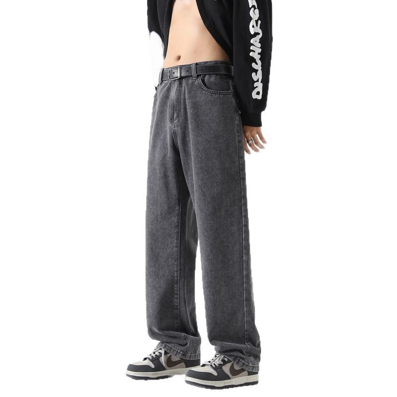 Jeans primavera y otoño nuevos pantalones largos retro rectos para hombres