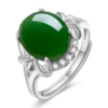 Platinum ring jade