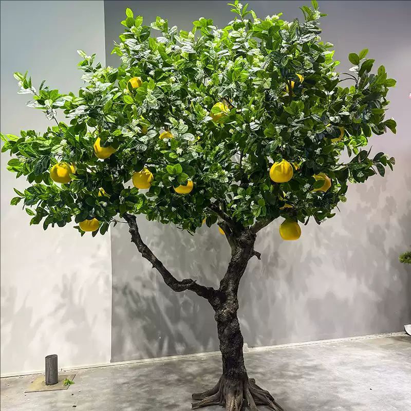 仿真柚子树柠檬树仿生水果装饰树酒店室内外造景绿植橱窗婚庆道具|undefined