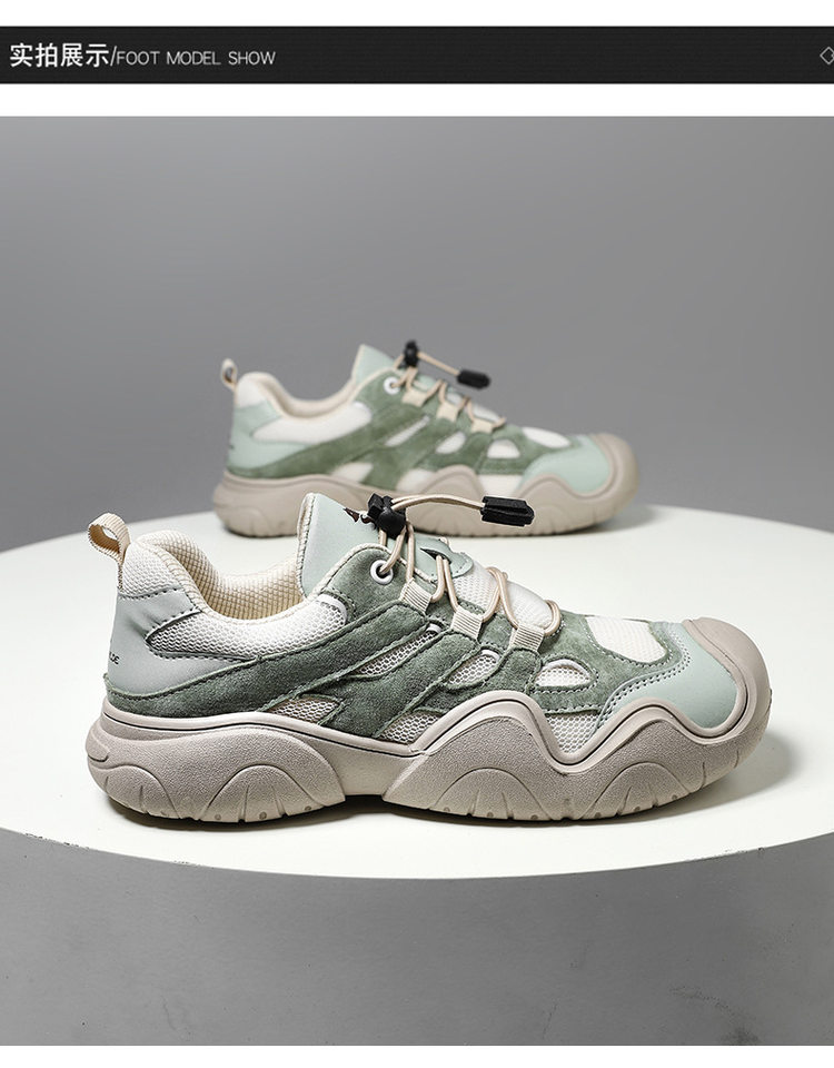 Giày thể thao da thật cổ thấp unisex phong cách ngoài trời — D1833 màu cát, D1833 màu hồng, D1833 màu nâu, D1833 màu xanh lam chi tiết 33