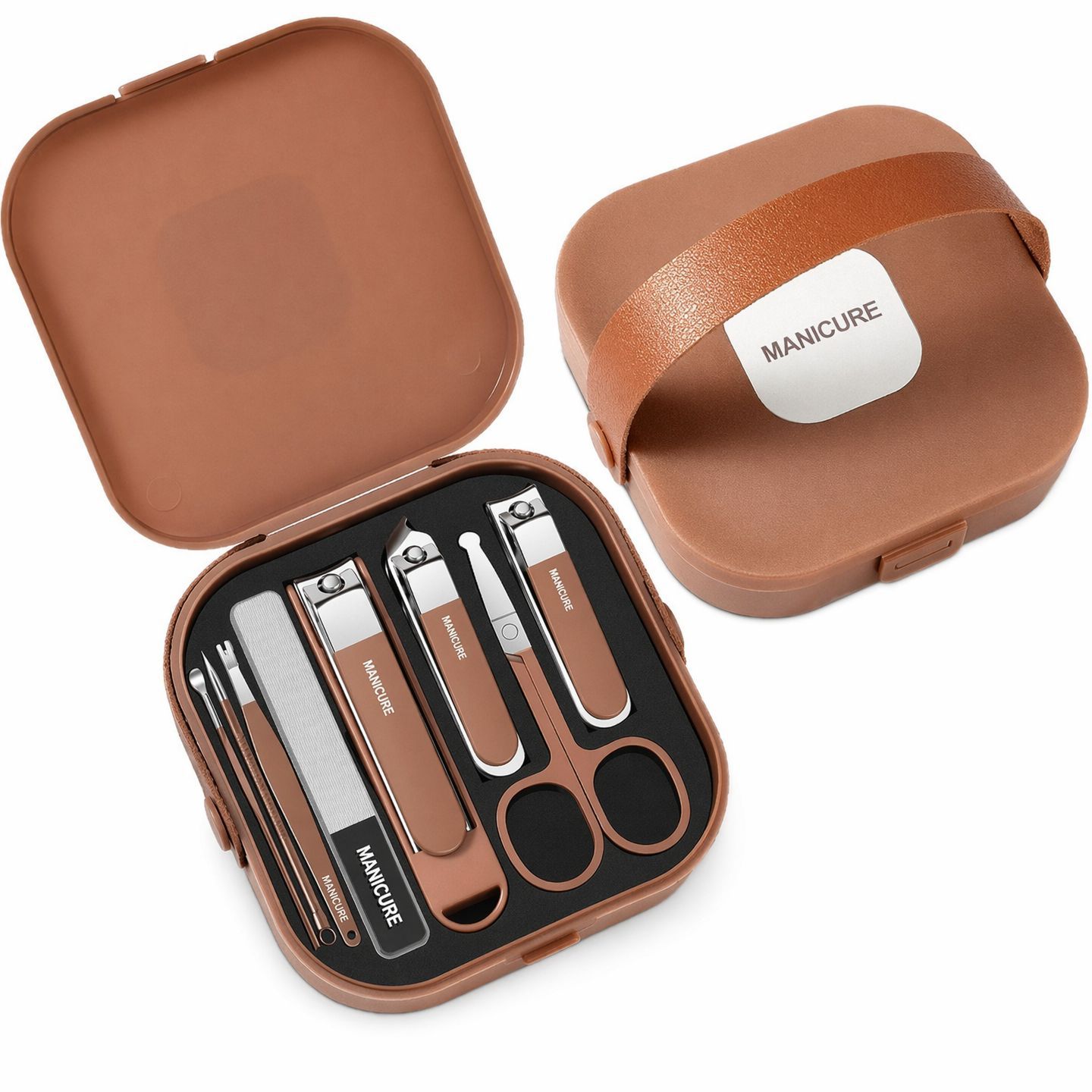 Nail Clipper Set Stainless Steel Nail Trimmer Cuticle Scissors Anti-Splash Portable Manicure Tools for Men and Women