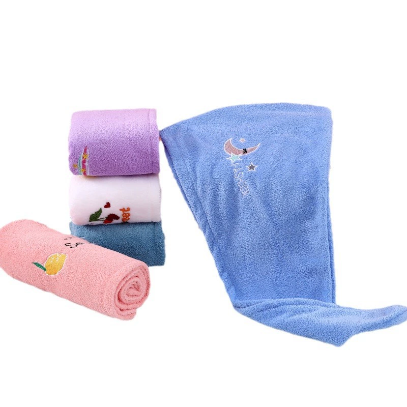 Халат из кораллового флиса детский, быстро сохнет с вышивкой, 25×60 см
