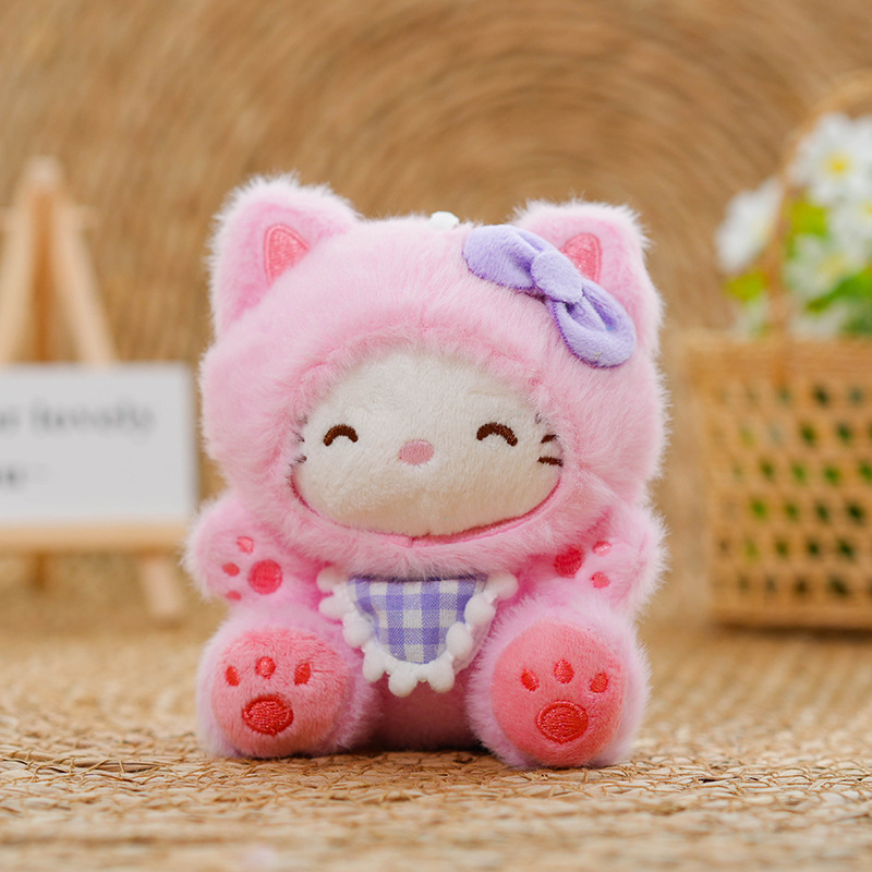 可爱hellokitty毛绒挂件kt猫玩偶凯蒂猫玩偶公仔卡通钥匙扣书包挂|undefined