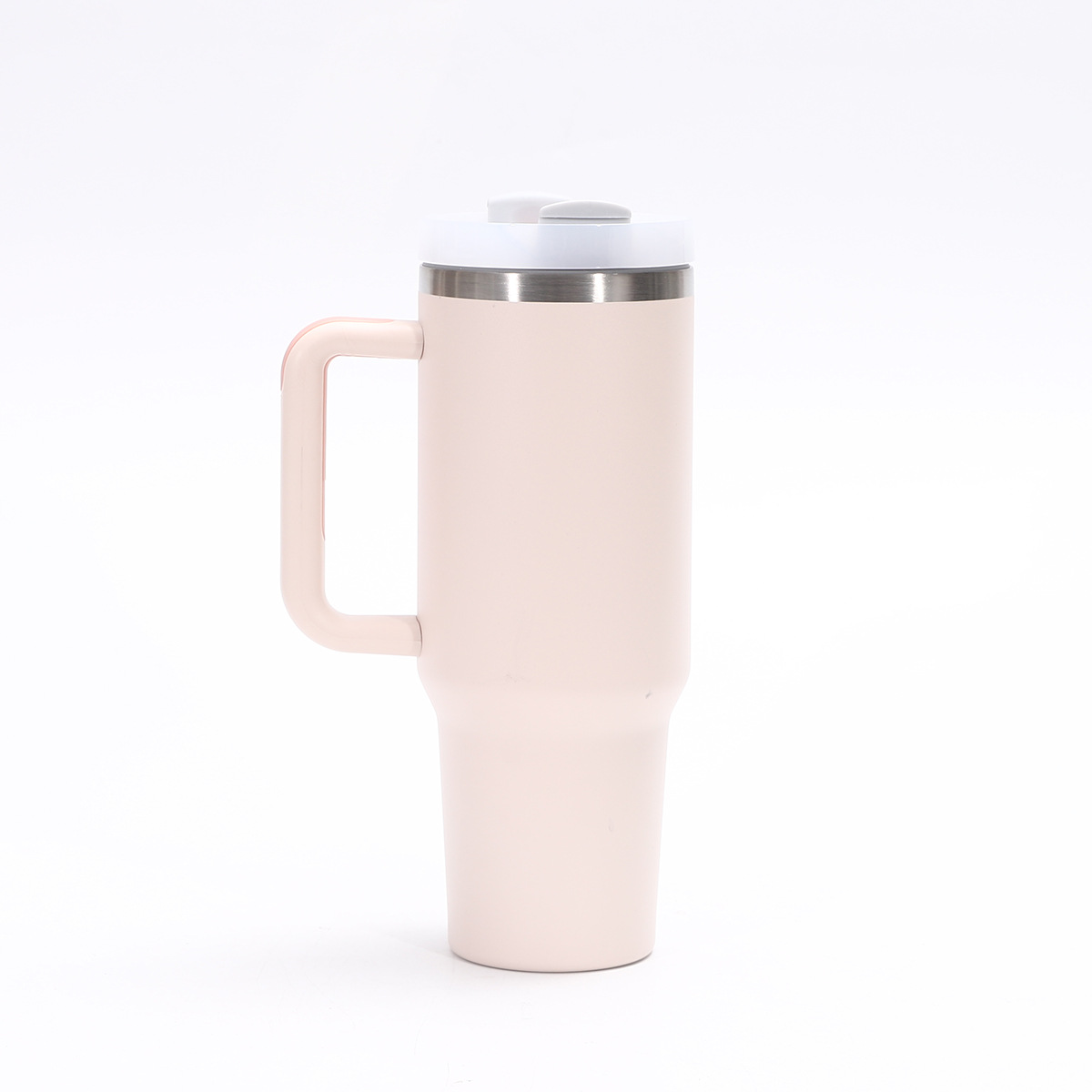 Taza de coche con mango de 40oz transfronterizo Taza de aislamiento de acero inoxidable 304 de doble capa de vacío Taza de hielo de gran capacidad con pajita