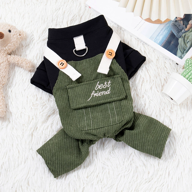 Собачья одежда осенняя и зимняя буксировка домашних животных с четырьмя ногами наручные брюки Тедди Бомби Bear Шнауцер маленькая собачья одежда