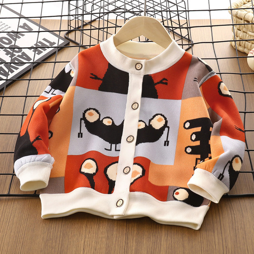 Children's Fleece Sweatshirt Cardigan Autumn/Winter Boys' Casual Jacket Girls' Cardigan Baby Clothes Kids' Sweater