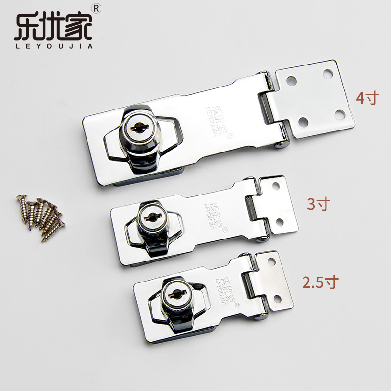 Tarjeta de bloqueo de Leyoujia 90 grados sin perforaciones de aleación de zinc hebilla cerradura del cajón cerradura de la puerta del gabinete abierta cerradura del armario al por mayor