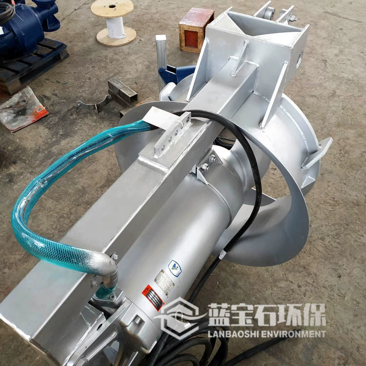 Погружной обратный насос для осадка MBR QHB10kw из нержавеющей стали, нитрифицирующая жидкость, сквозной насос, пропеллерный тип, сапфир