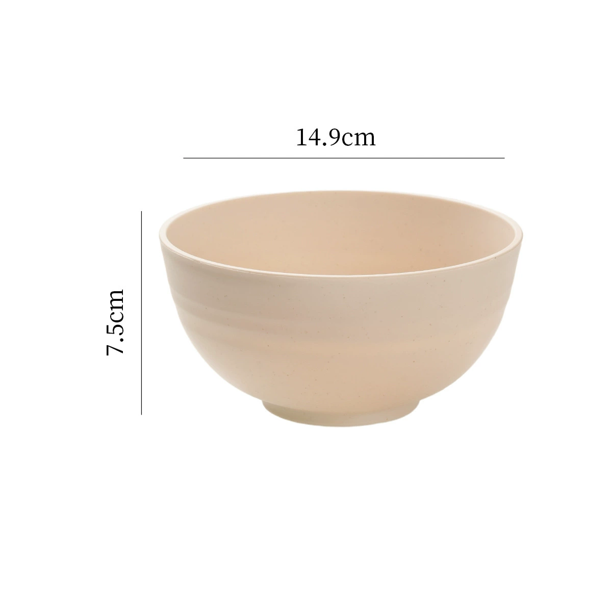 Wheat Straw Bowl Set, Nordic Style, 12/13.5/15 cm, Lightweight Stackable Kitchen Bowls