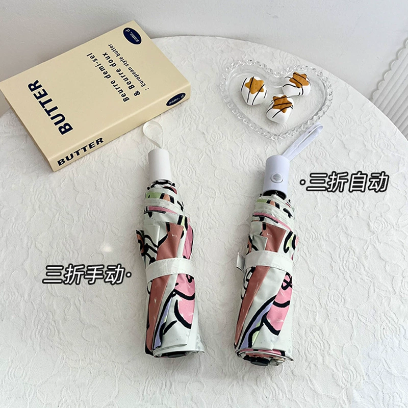 Automatic cute umbrella solar-powered, sun protection, UV protection