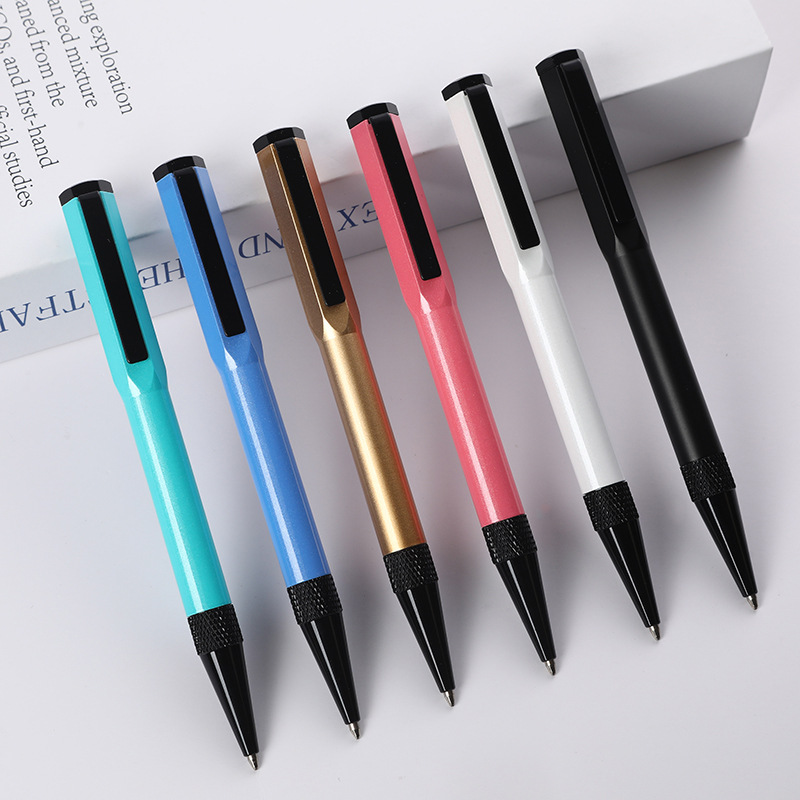 Fabricantes de bolígrafos de metal de alta gama, regalos de empresa, bolígrafos de metal de color, bolígrafos de firma personalizados, bolígrafos poligonales