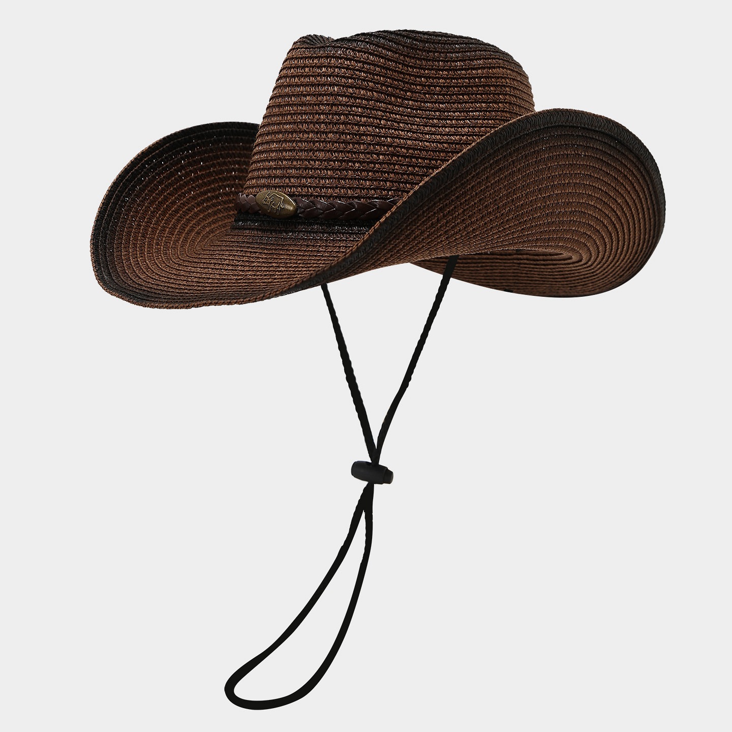 Primavera y verano nuevo ala al aire libre que forma el sombrero grande del sol de los hombres y las mujeres de mezclilla occidental estilo paja sombrero pescador sombrero image 20