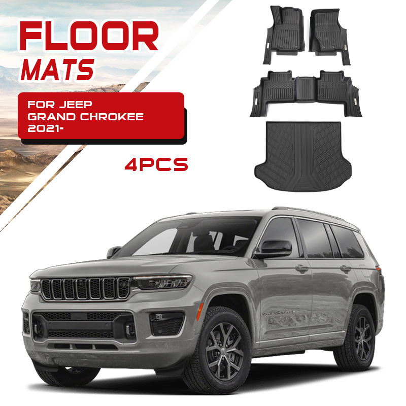Alfombrillas para Jeep Grand Cherokee, Alfombrillas Especiales de Cobertura Total de TPE Impermeables