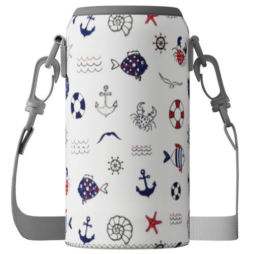 Internet celebrity big belly thermos pot cup cover adult large-capacity water cup anti-scalding protective cover portable crossbody anti-fall cup cover