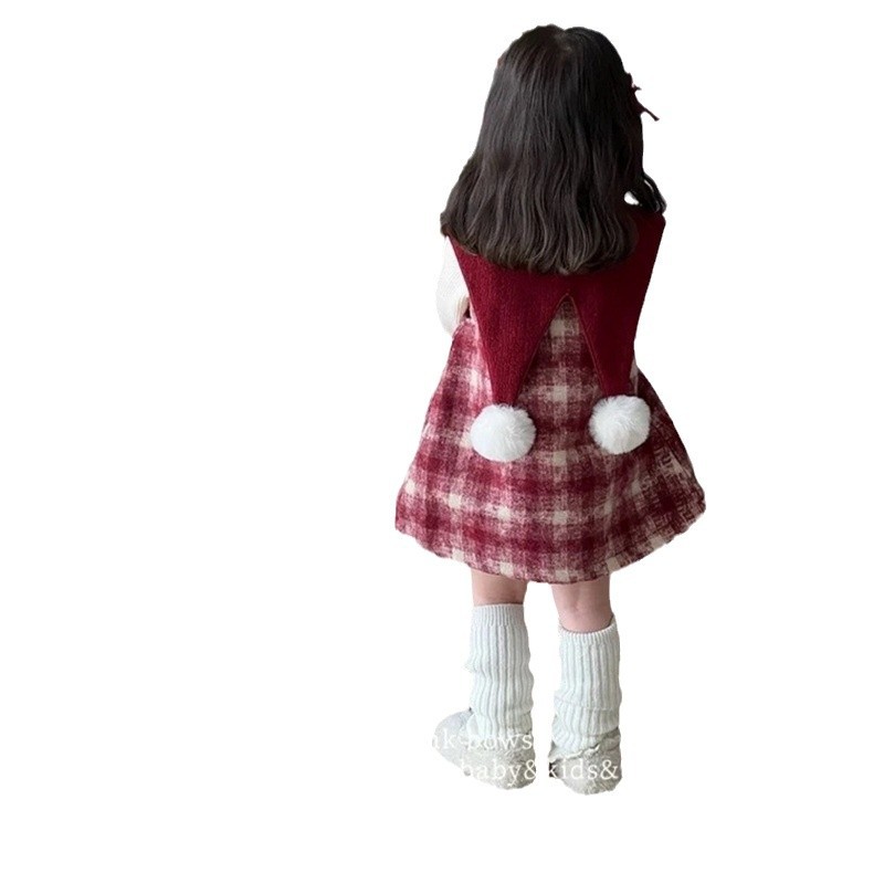 Vestido de niña, ropa de otoño e invierno, vestido de princesa de fragancia pequeña para niños, traje de año nuevo, vestido de bebé femenino de un año, invierno