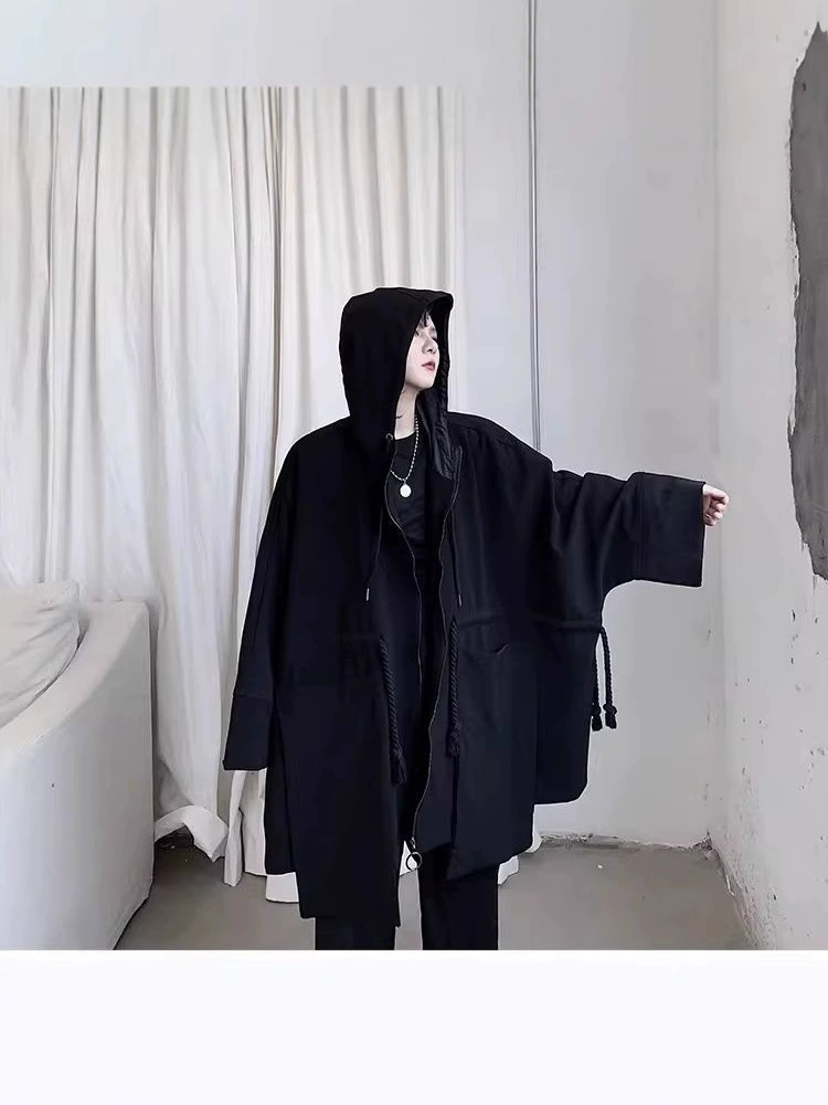 Плащ-тренч, худи, куртка, oversize, корейский стиль