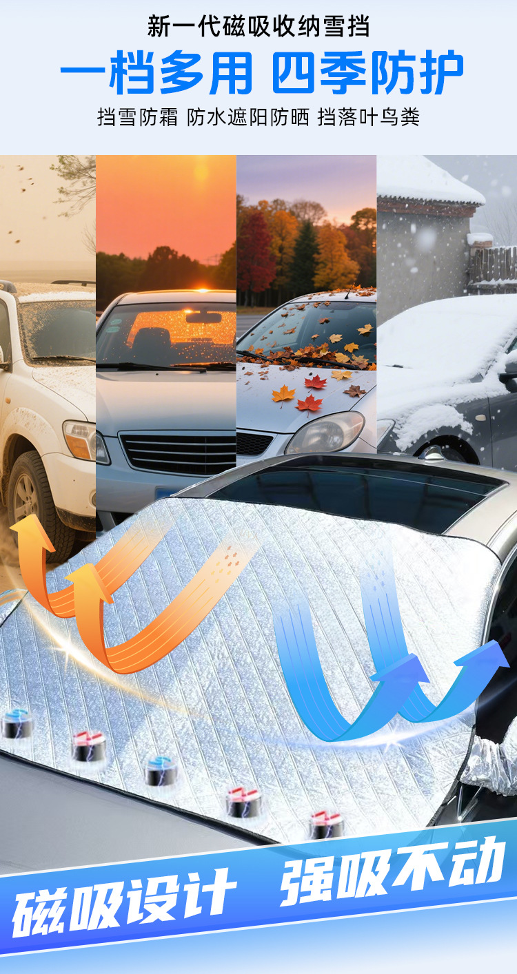 Suitable for Volvo S60/Xc40/Xc90/S40S80 Car Sunshade Front Glass Snow Cover and Frost Protection Cover