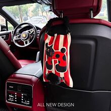 卡通猫咪汽车纸巾包创意车载挂袋车内座椅纸巾袋挂式纸巾盒抽纸