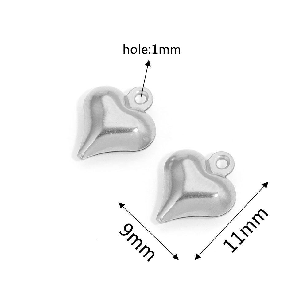 Acero inoxidable hueco melocotón corazón amor corazón colgante pulsera collar DIY pequeño colgante DIY accesorios de la joyería al por mayor