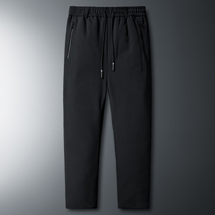 Cross-Border Wholesale 2022 Autumn and Winter New Large Size down Pants Men's Winter Thickeneded Duck down Pants Middle-Aged Warm Pants
