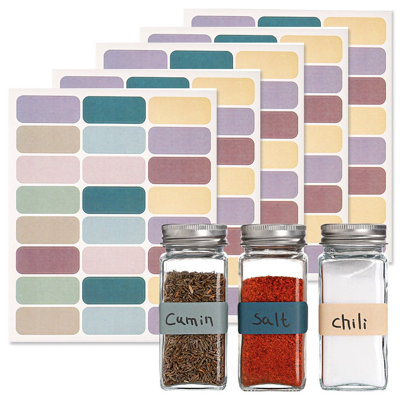 Трансграничный в наличии Morandi цвет кладовая имя наклейка сок бутылка герметичная банка цвет классификации этикетка