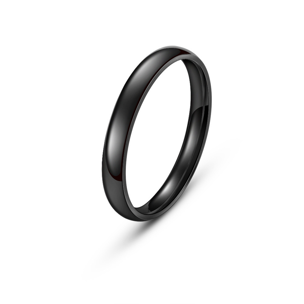 Titanium Steel Material Geometric Titanium Steel Simple Style Rings