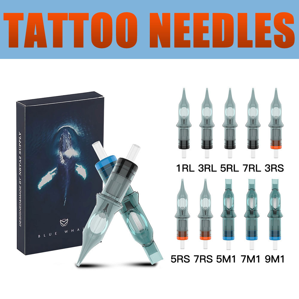 Cruz-frontera tatuaje aguja integrada paquete mixto 10 modelos de hilo de corte niebla acupuntura tatuaje verde aguja máquina de tatuaje aguja integrada