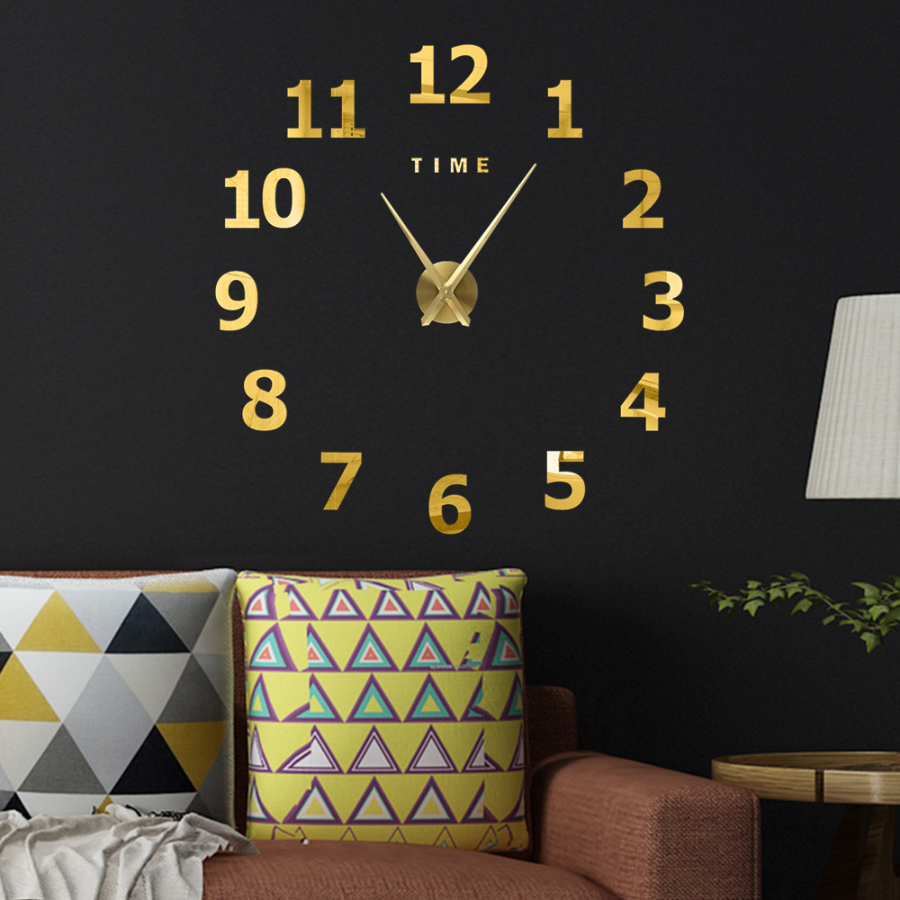 Cross-border Venta caliente DIY Reloj de pared creativo Reloj de pared reloj pegatina de pared reloj de gran tamaño Digital