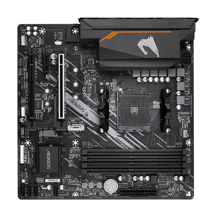Материнская плата (GIGABYTE) B550M AORUS ELITE, чипсет B550, micro‑ATX, совместима с 5600G/5700G