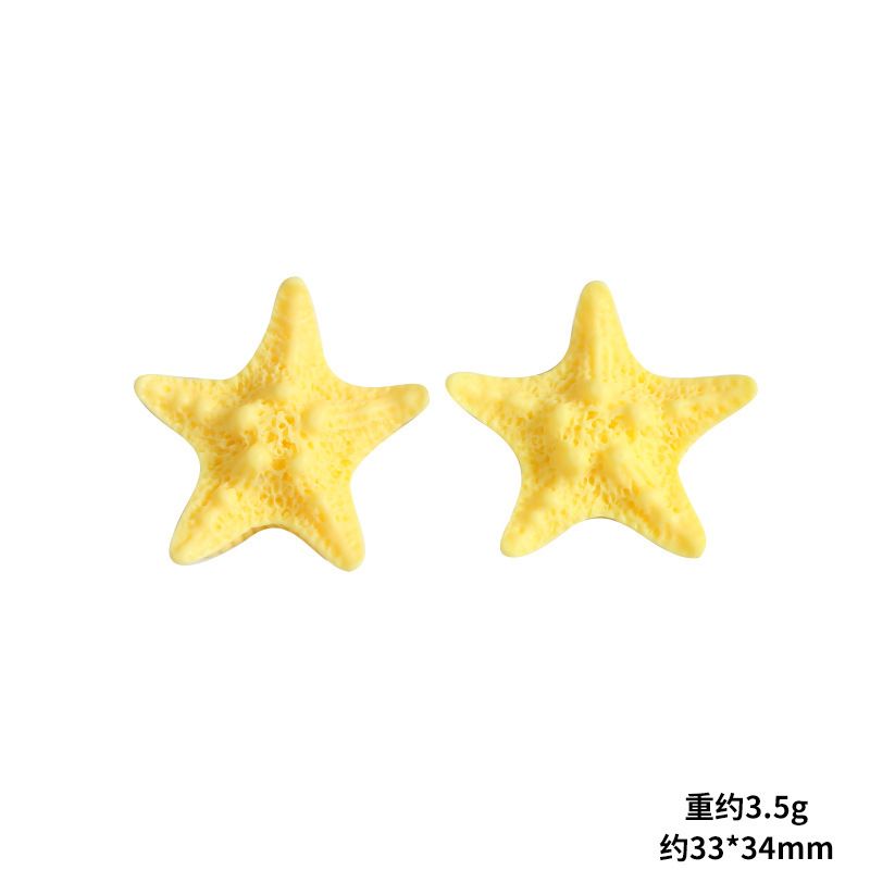 仿真海星五角星树脂小配件diy奶油胶洞洞鞋扣发夹钥匙扣吊坠配饰|undefined
