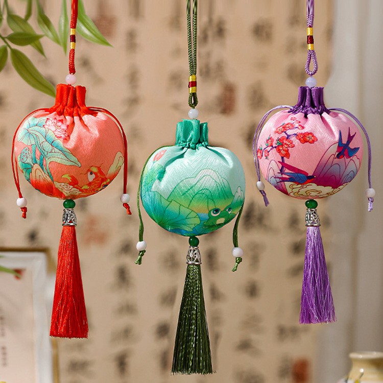 端午節サシェサシェ空袋ヨモギ漢方薬サシェペンダント diy 刺繍手作りサシェ小さなギフト|undefined