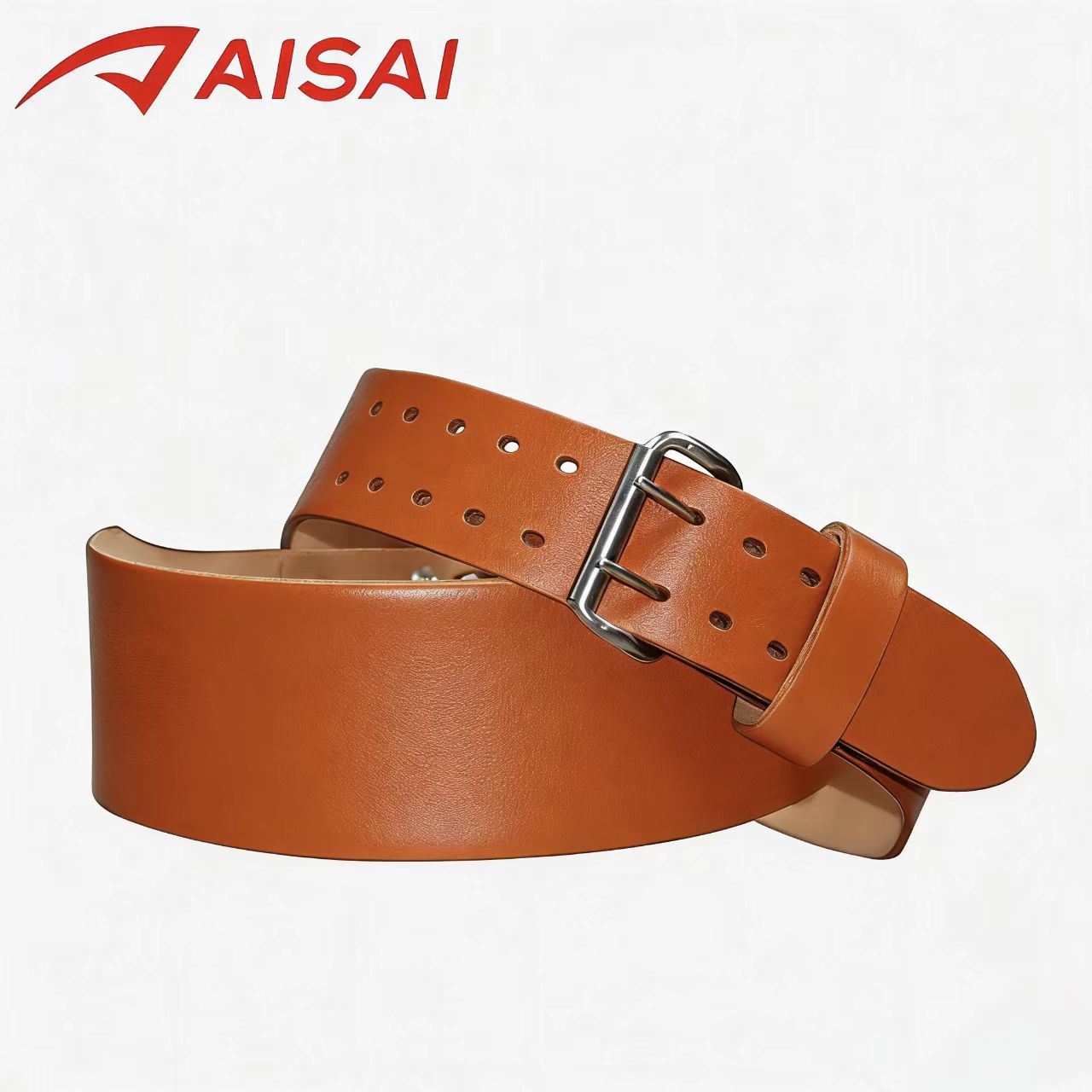 Single-Layer Top-Grain Leather Weightlifting Belt Fitness Waist Trainer Deadlift Squat Support for Men and Women Equipment Training Sports