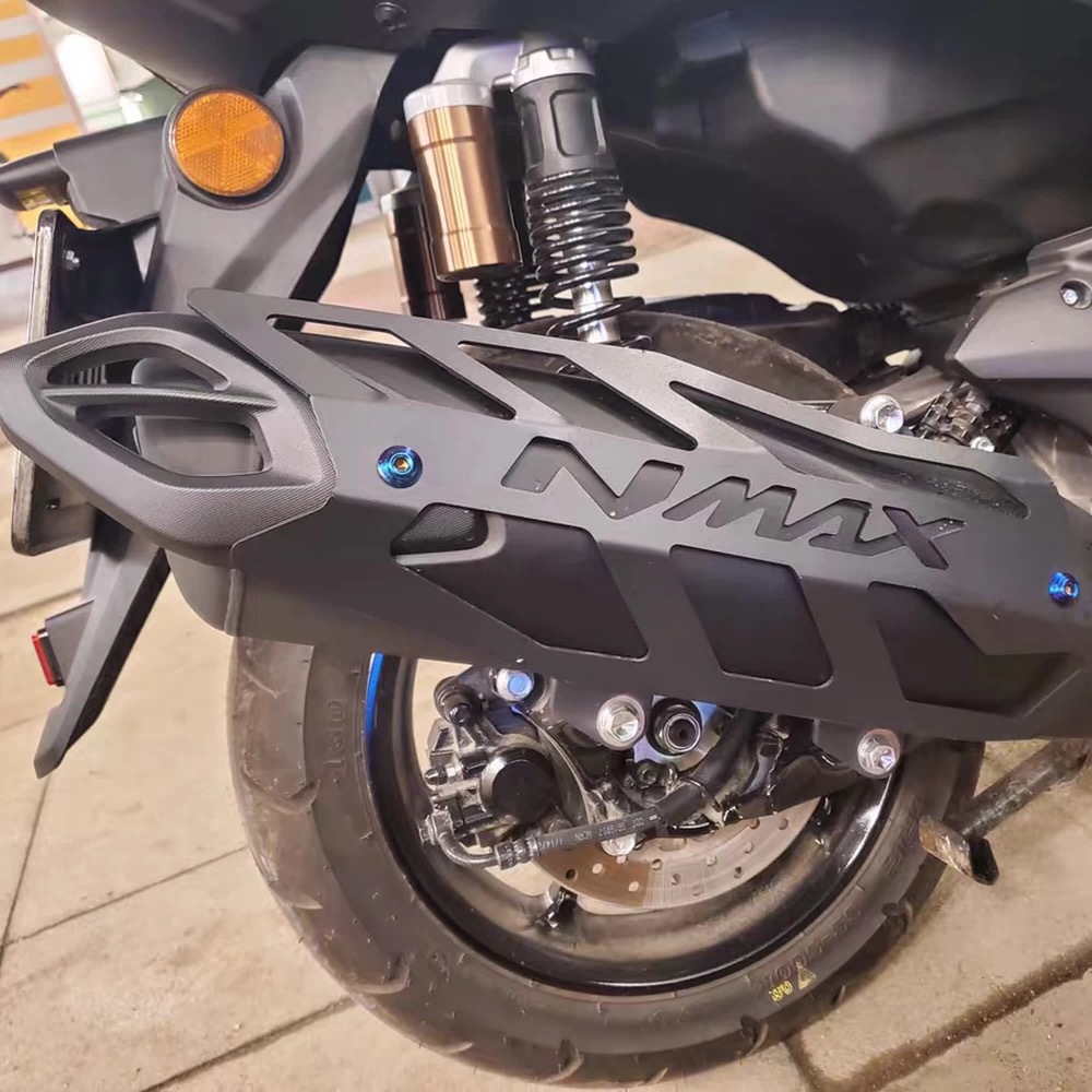 Suitable for Yamaha Nmax155 Modified Exhaust Pipe Cover Aluminum Alloy Anti-Scalding Exhaust Protective Cover Decorative Accessories