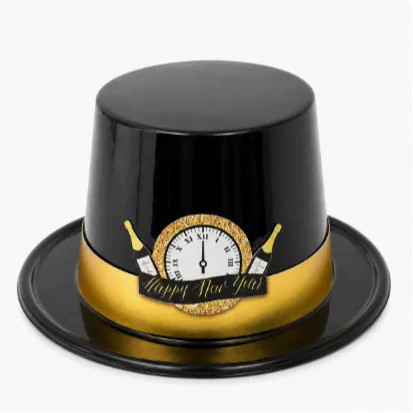 Logo Can Be Customized, Plastic Pvc Top Hat, Halloween Festival Party Hat, Jazz Hat, Fluorescent British Style