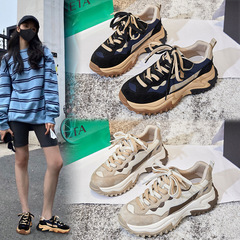 Absorbent sole shoes for women 2024 spring and summer new thick-soled first-layer pigskin dad shoes for women's casual travel genuine leather women's shoes